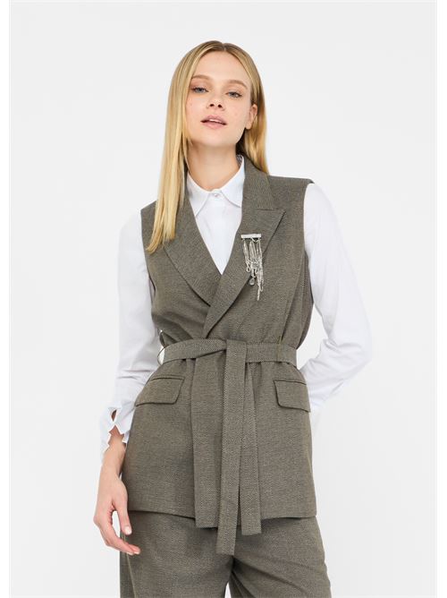 Gilet chevron con cintura Liu Jo | CF5259T054A.M9770